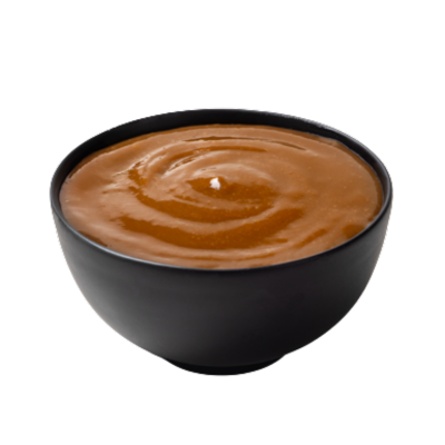 A side of rich, savory brown Church's Texas Chicken Gravy​, perfect for dipping or pouring over sides.
