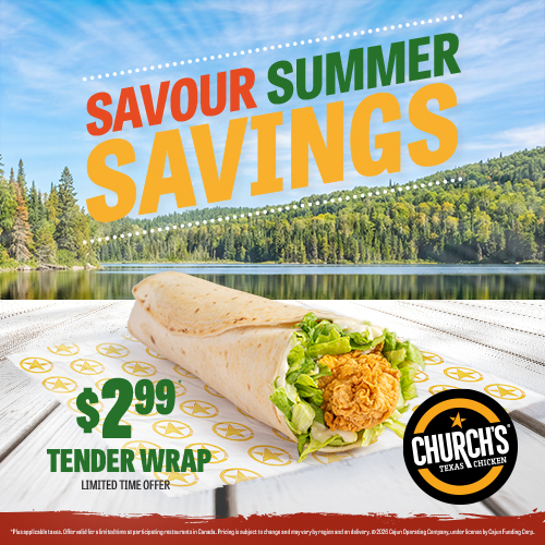 Savour Summer Savings - $2.99 Tender Wrap