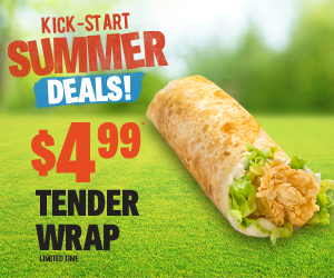 Kick-start Summer Tender Wrap Deal - $4.99