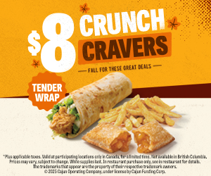 $8 Crave the Crunch - Tender Wrap Meal Deal