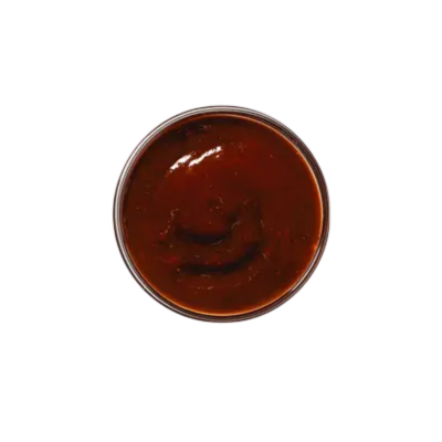  Small dipping cup of rich, smoky BBQ sauce from Church's Texas Chicken, perfect for tenders or sandwiches.