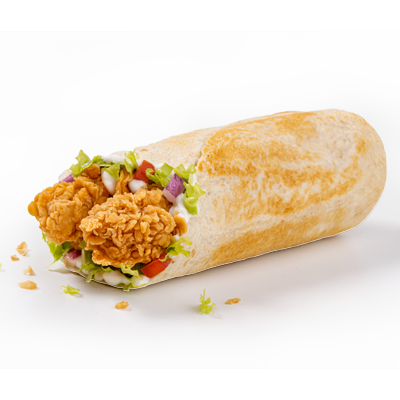 Tex Wrap Church's Texas Chicken: Crispy Church's Texas Chicken tenders with fresh toppings, in a toasted tortilla.