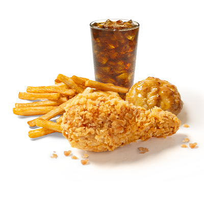 1 Piece Chicken​ Meal​: a pieces of golden, crispy Church's Texas Chicken.